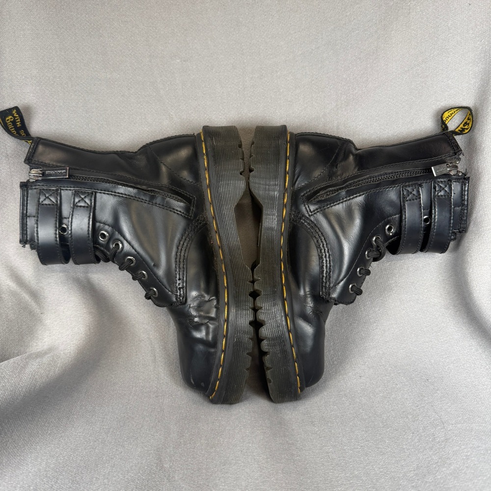 Discontinued Dr. Martens 1460 Double Buckle Smooth Leather Boots W6 M5 ALT Y2K - Picture 11 of 16